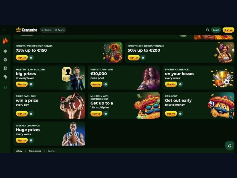 Cashback safety net and account setup from mobile at Casinacho Casino for Canada